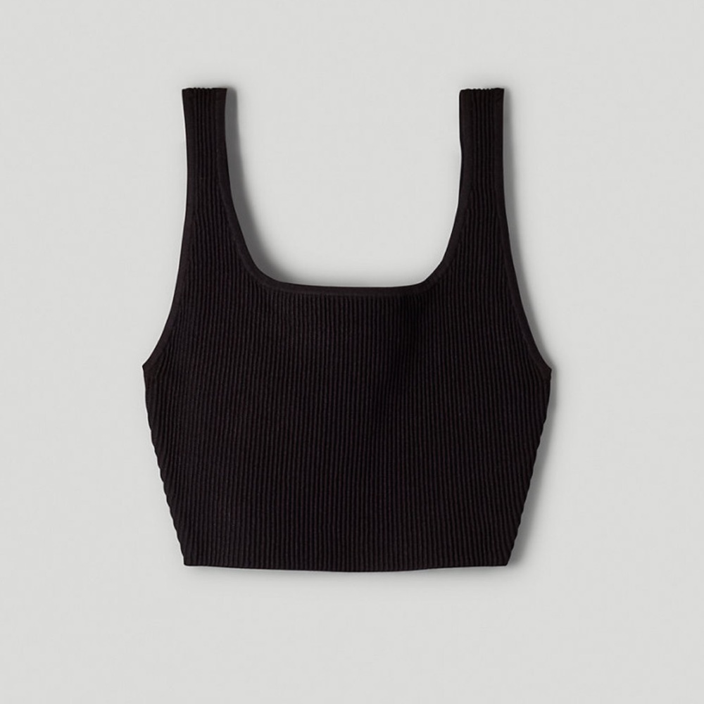 Aritzia Babaton Ribbed Knit Crop Top